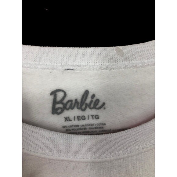NWOT Super Soft & Cozy Barbie Sweatshirt, Barbiecore, Fleece lined SZ XL Long - Picture 5 of 6